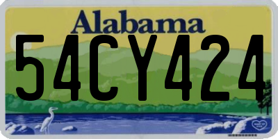AL license plate 54CY424