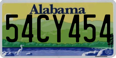 AL license plate 54CY454