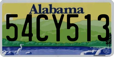 AL license plate 54CY513
