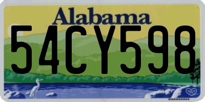 AL license plate 54CY598