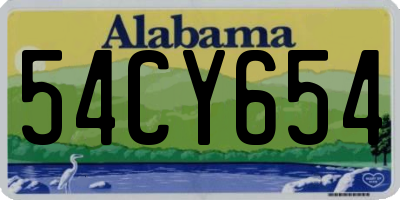 AL license plate 54CY654