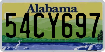 AL license plate 54CY697