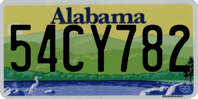 AL license plate 54CY782