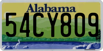 AL license plate 54CY809