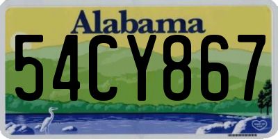 AL license plate 54CY867