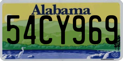 AL license plate 54CY969
