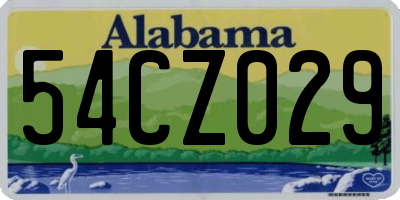 AL license plate 54CZ029