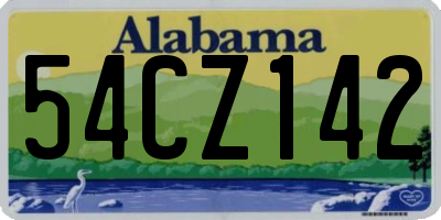 AL license plate 54CZ142