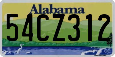AL license plate 54CZ312