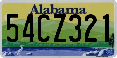 AL license plate 54CZ321