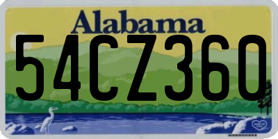 AL license plate 54CZ360