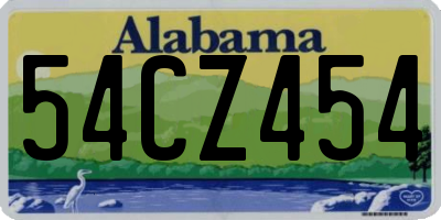 AL license plate 54CZ454