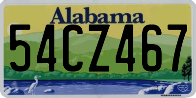 AL license plate 54CZ467