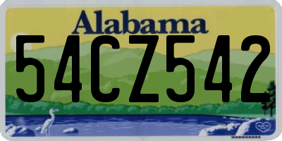 AL license plate 54CZ542