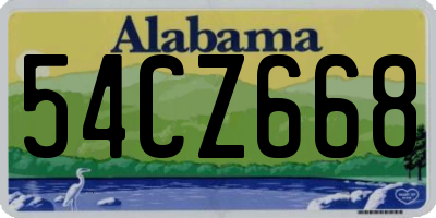 AL license plate 54CZ668
