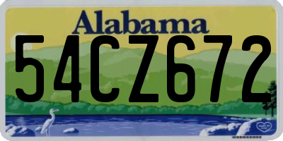 AL license plate 54CZ672