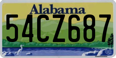 AL license plate 54CZ687