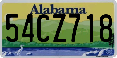 AL license plate 54CZ718