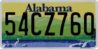 AL license plate 54CZ760