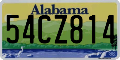 AL license plate 54CZ814