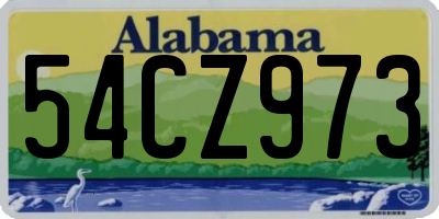 AL license plate 54CZ973