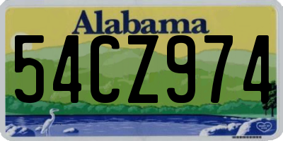 AL license plate 54CZ974