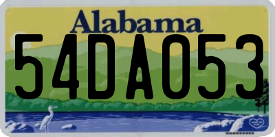 AL license plate 54DA053