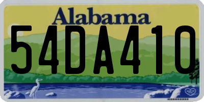 AL license plate 54DA410