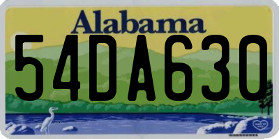 AL license plate 54DA630