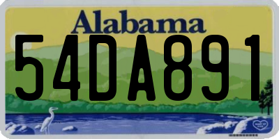 AL license plate 54DA891