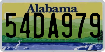 AL license plate 54DA979