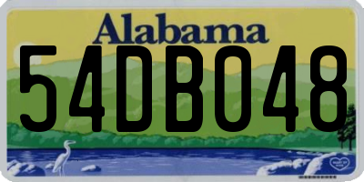 AL license plate 54DB048