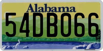 AL license plate 54DB066