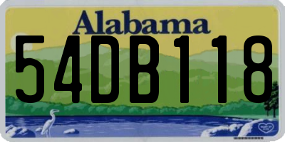AL license plate 54DB118