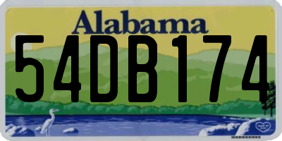 AL license plate 54DB174