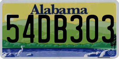 AL license plate 54DB303