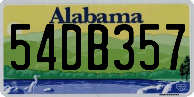 AL license plate 54DB357