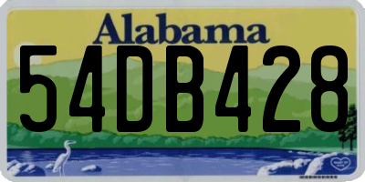 AL license plate 54DB428