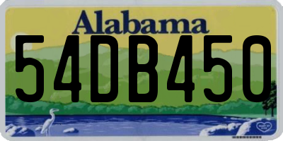 AL license plate 54DB450