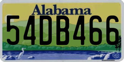 AL license plate 54DB466