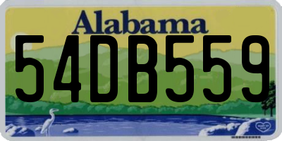 AL license plate 54DB559