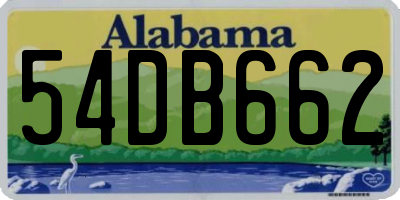 AL license plate 54DB662
