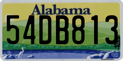 AL license plate 54DB813