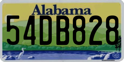 AL license plate 54DB828