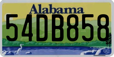 AL license plate 54DB858