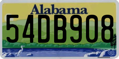 AL license plate 54DB908