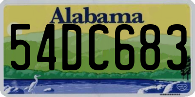 AL license plate 54DC683
