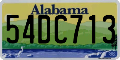 AL license plate 54DC713