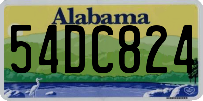 AL license plate 54DC824