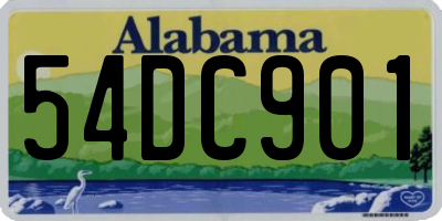 AL license plate 54DC901
